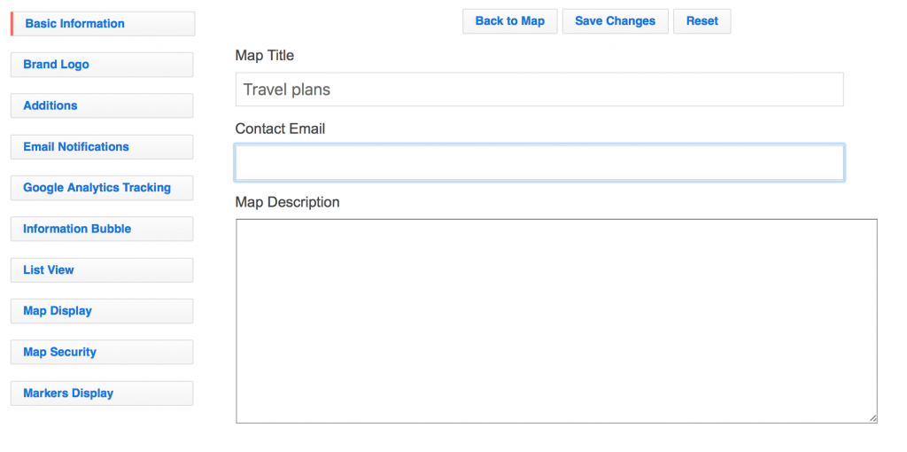 Customise your map in Settings