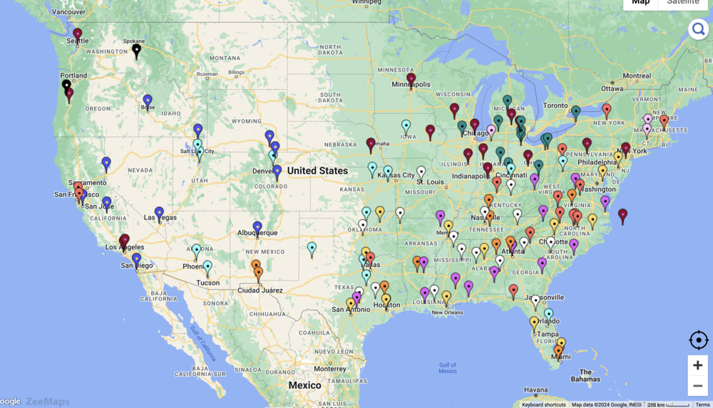 College Football Map