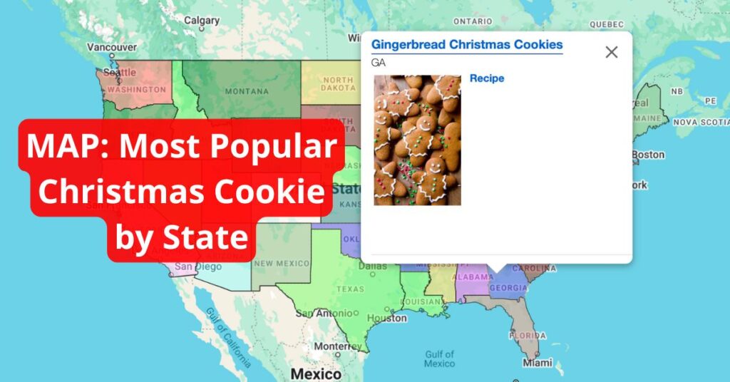 Most popular Christmas Cookie by state map